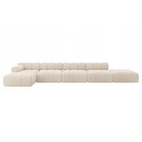ECKSOFA modulares Sofa Lizur-L3 - 475x160x70 cm Beige Cord - Beige, Holzwerkstoff/Textil (475/160cm) - ALTDECOR