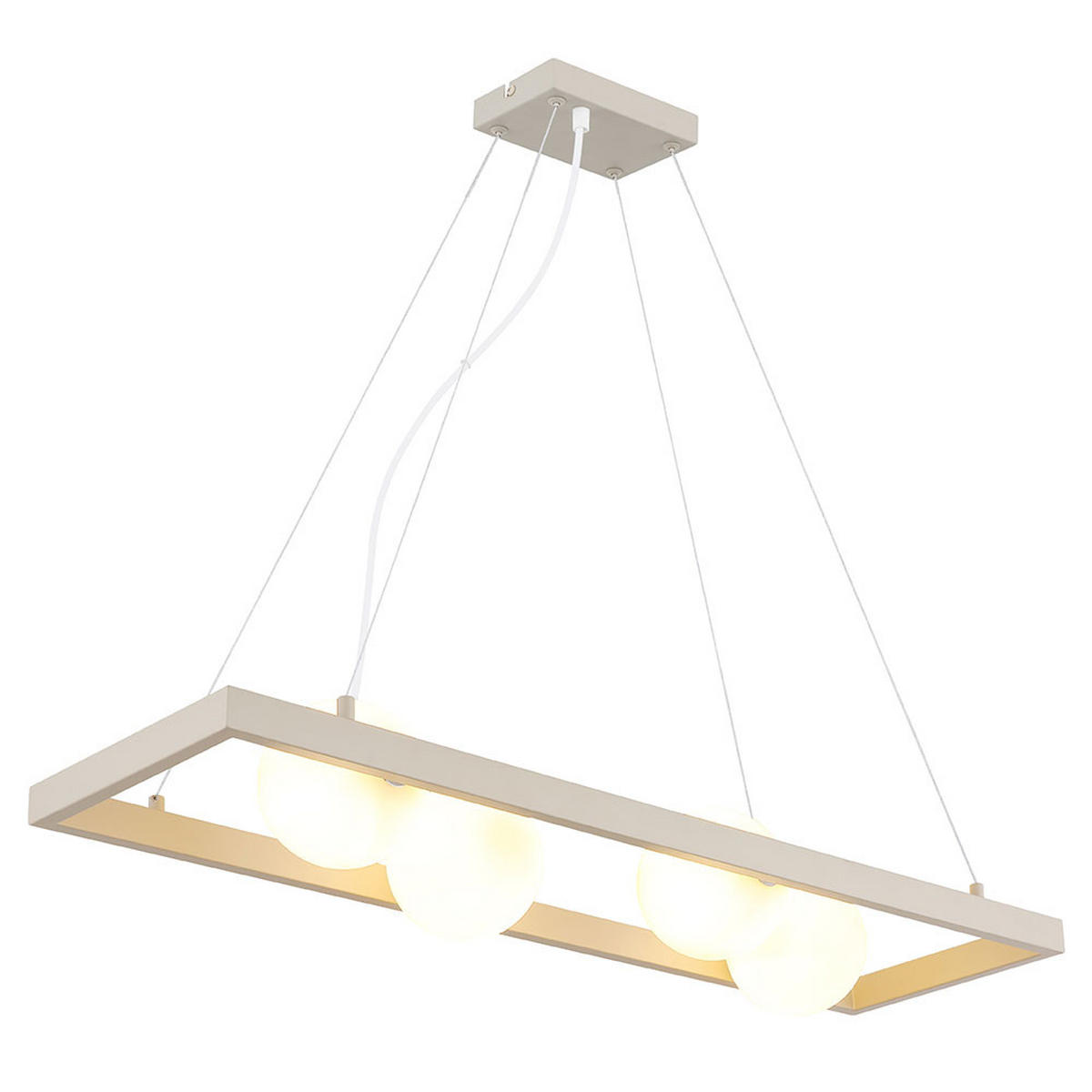 LED PENDELLEUCHTE HÖHENVERSTELLBAR - Bernsteinfarben, Glas (84/24/150cm) - Globo Lighting