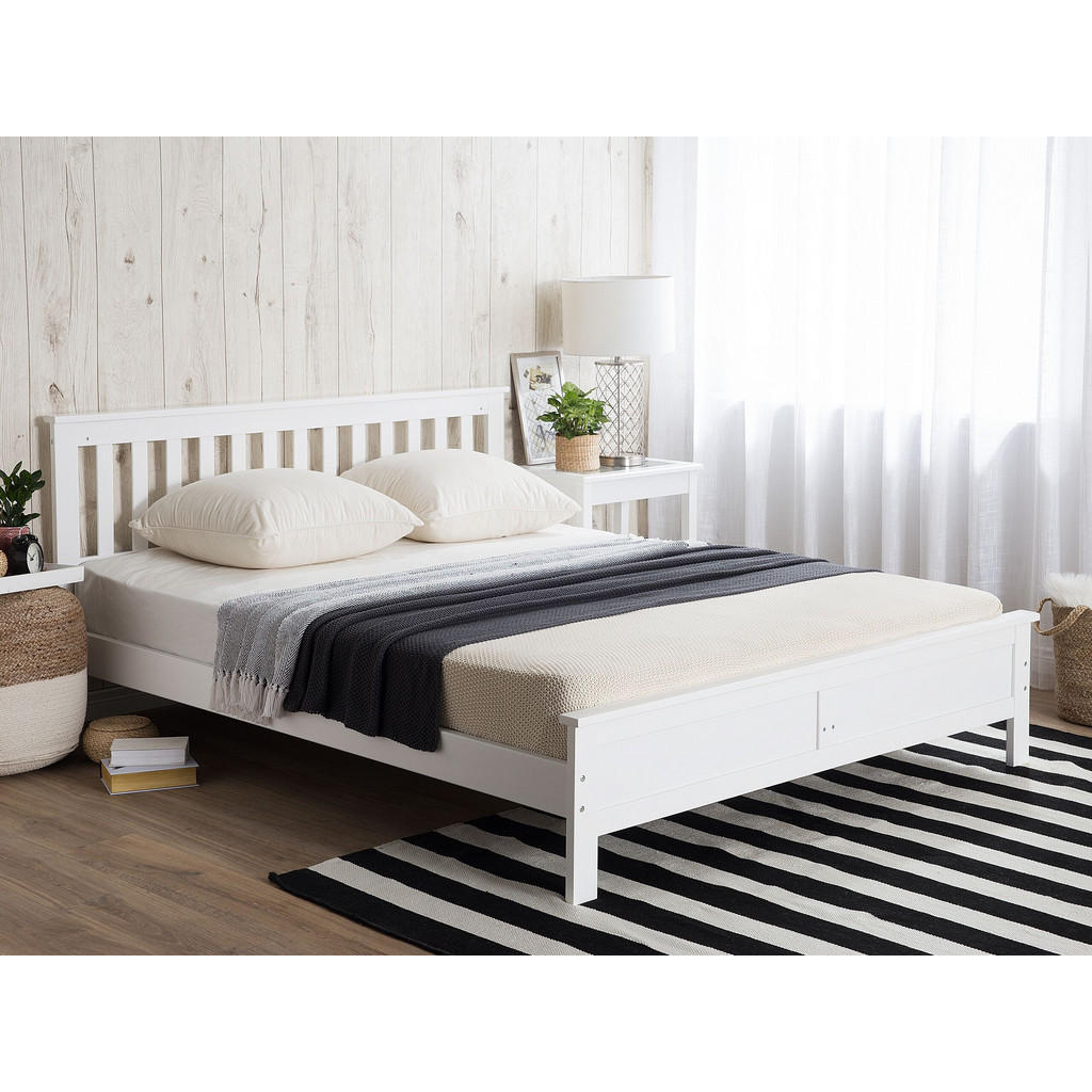 Thumbnail - Beliani Bett, Weiß, Holz, 140x200 cm, Schlafzimmer, Betten
