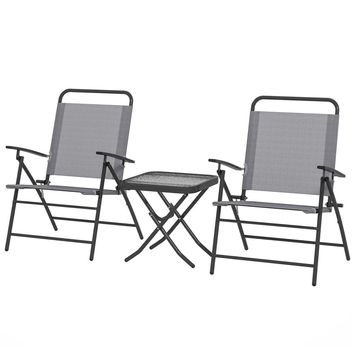 GARTEN-BEISTELLTISCHSET Grau 3 Stück - Grau, Naturmaterialien (70/64/87cm) - GiPP