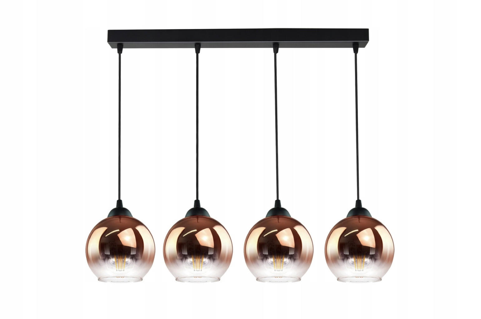 kiki design Pendelleuchte Schwarz, Transparent, Kupfer, Gold 80x80x15 cm