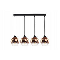 PENDELLEUCHTE MASUR - Transparent/Goldfarben, Glas/Metall (15/80/80cm) - kiki design