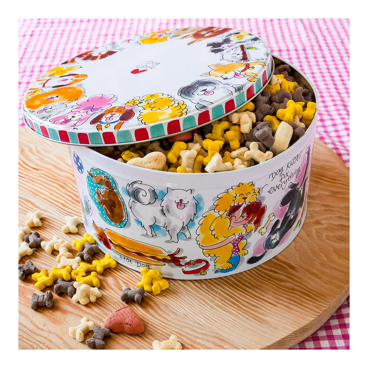 DOSEN Hund in Bunt - 24cm - Multicolor, Metall (24/12/24cm) - Blond Amsterdam