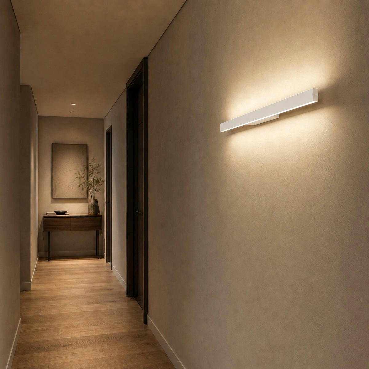 Lumicom Led-Wandleuchte Weiß 90x3.1x7 cm