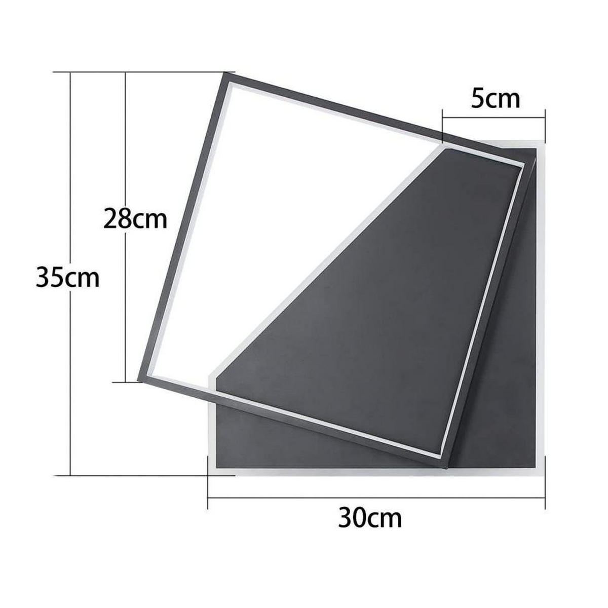 LED-DECKENLEUCHTE Alexander 35/35/5.5 cm - Schwarz, Metall (35/35/5.5cm) - Nettlife
