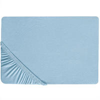 SPANNBETTLAKEN Blau 160 x 200 cm Hofuf - Hellblau, Textil (160/200cm) - Beliani