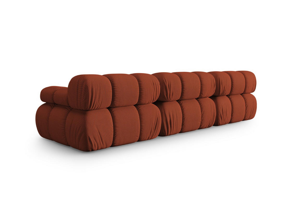 SOFA modular Bellis aus 3D-Stoff ziegelstein 3 Sitzplätze - Orange, Textil (94/70/282cm) - Micadoni