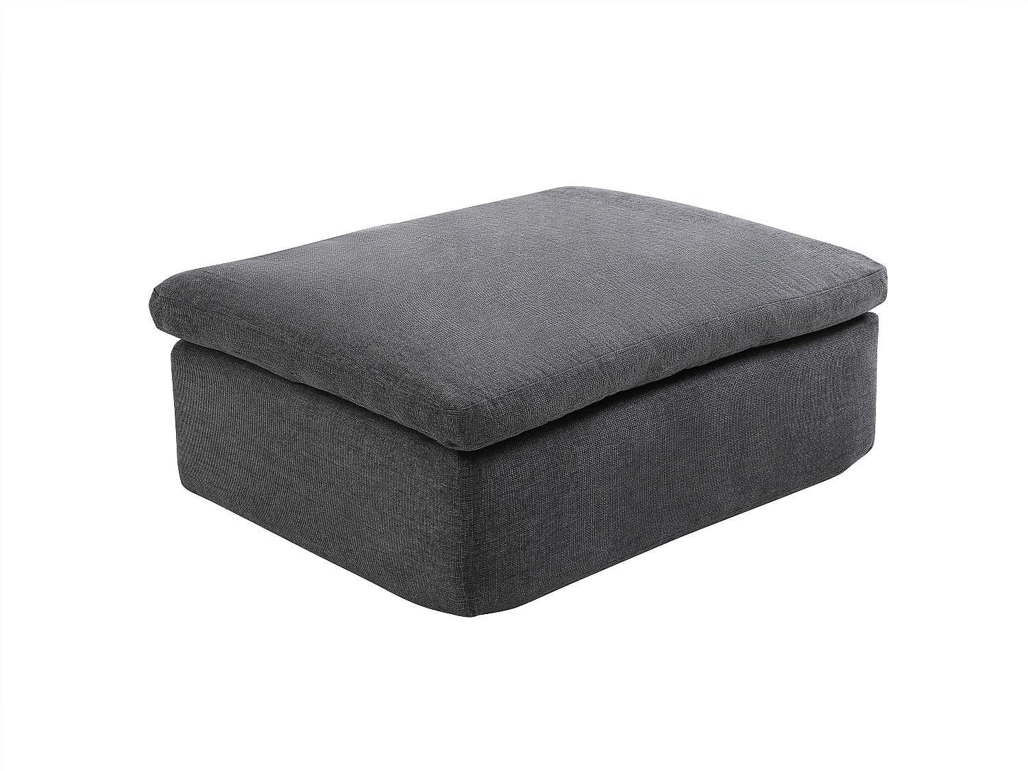 SITZHOCKER - 1 Person - Stoff - Anthrazitgrau - CORTOLINE - Anthrazit, Textil (112/44/87cm) - Vente-Unique