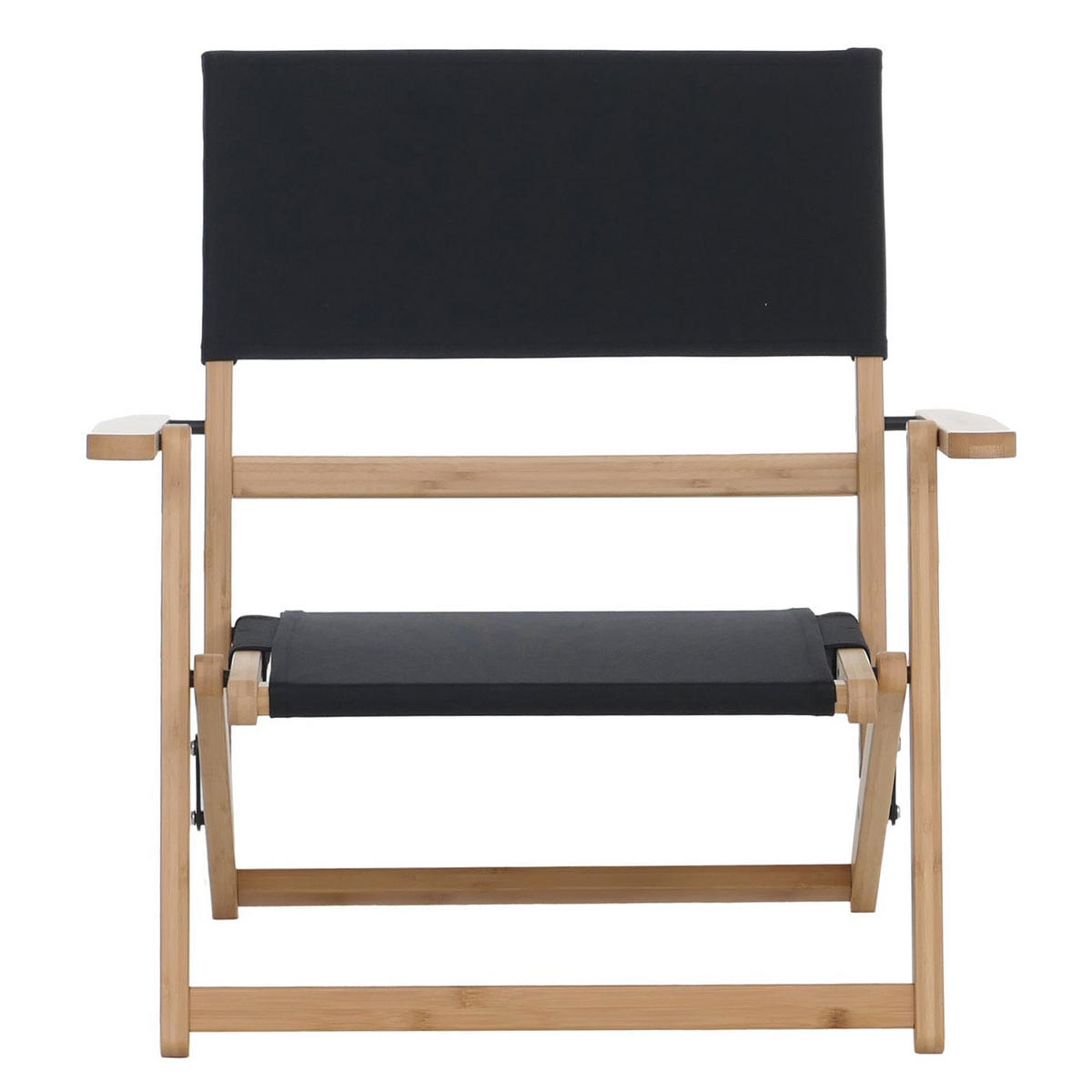 BAMBUS CAMPINGSTUHL Schwarz - Schwarz, Textil (61/64/42cm) - MCW