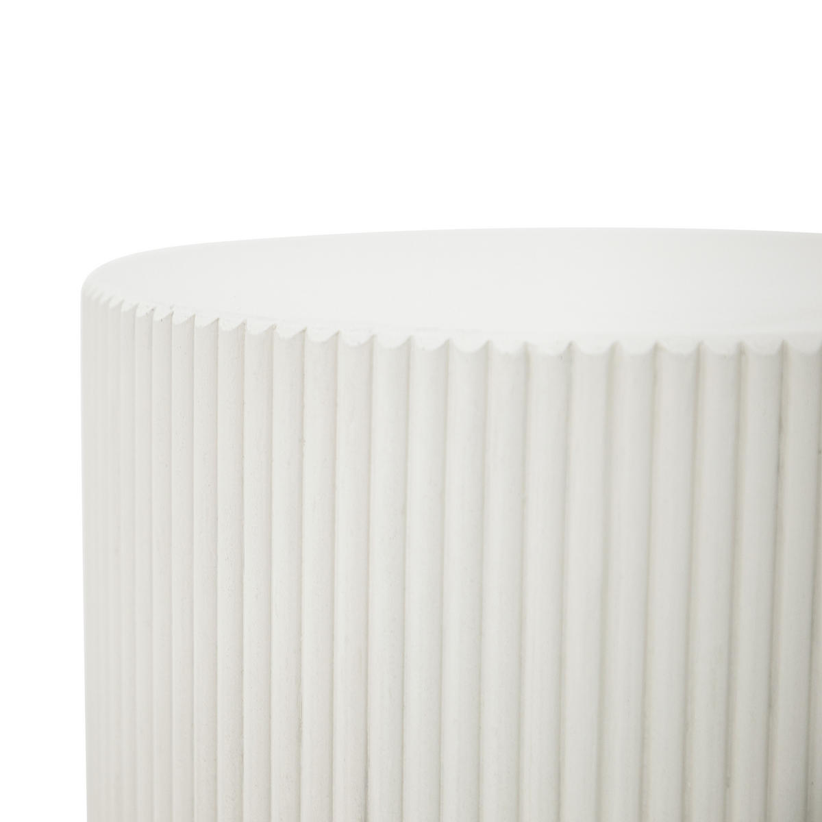 BEISTELLTISCH AUCKLAND rund aus Beton 35 x 35 x 46 cm - Creme, Naturmaterialien (35/35/46cm) - Elementi