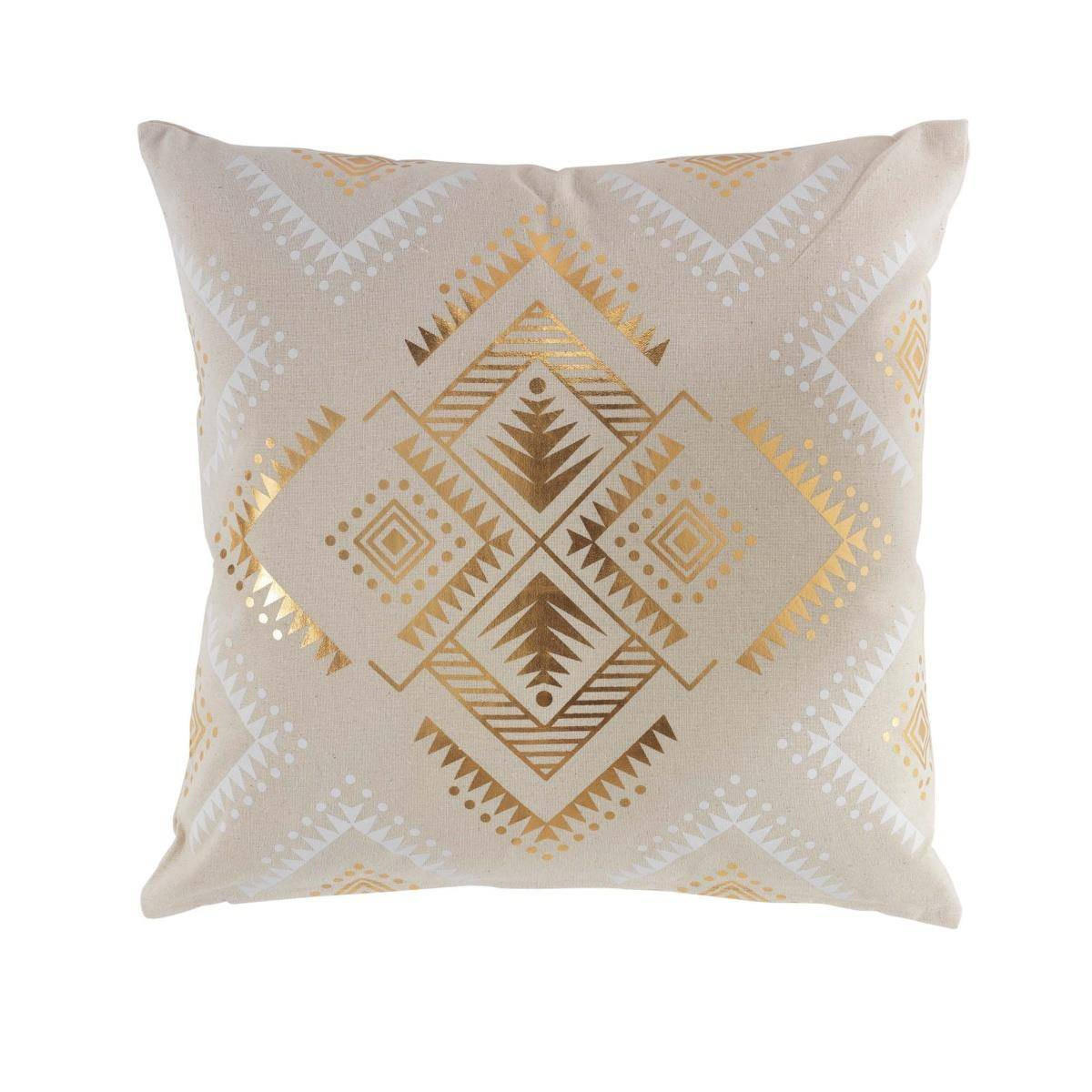 ZIERKISSEN Cybele 45/45 cm - Goldfarben, Naturmaterialen (45/45cm) - Douceur d´intérieur