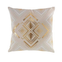 ZIERKISSEN Cybele 45/45 cm - Goldfarben, Naturmaterialen (45/45cm) - Douceur d´intérieur