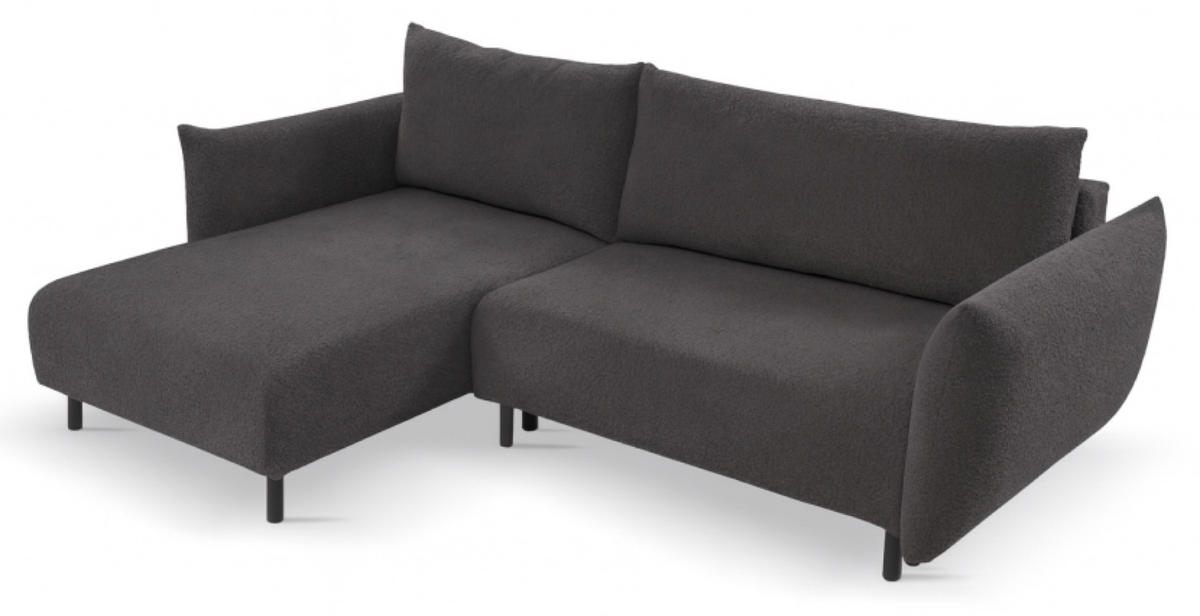 ECKSOFA Grafit DELI Mit Schlaffunktion Links - Graphitfarben, Textil (257/171cm) - Sepro Meble