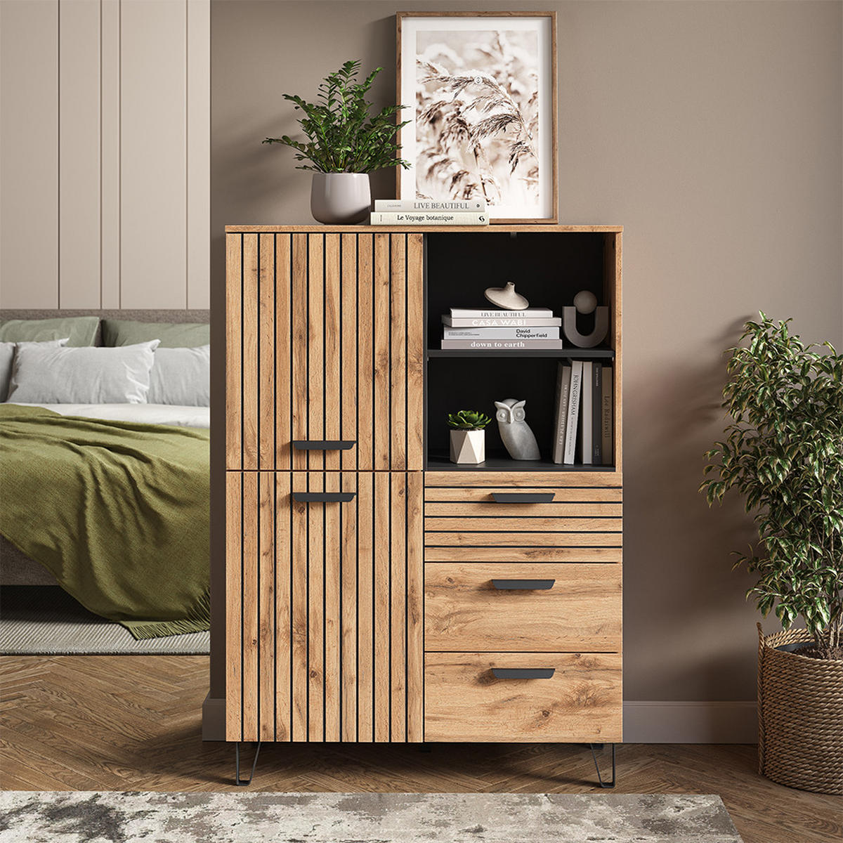 ŠATNÍ SKŘÍŇ Amber Dub Wotan - dub Wotan, kompozitní dřevo (100/142/38cm) - Vicco