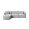 MODULARES-ECKSOFA links Campi aus Cord silber 4 Sitzplätze - Silberfarben, Textil (156/256cm) - Cosmopolitan Design