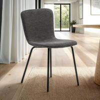 ESSZIMMERSTÜHLE AUDREY 4ER-SET - Schwarz, Textil (43/80/50cm) - IDIMEX