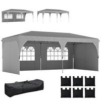 PAVILLON DE-14055 Pop-up 3/6 m, höhenverstellbar, UV50+ Grau - Hellgrau, Textil (300/275/595cm) - ComfortXL