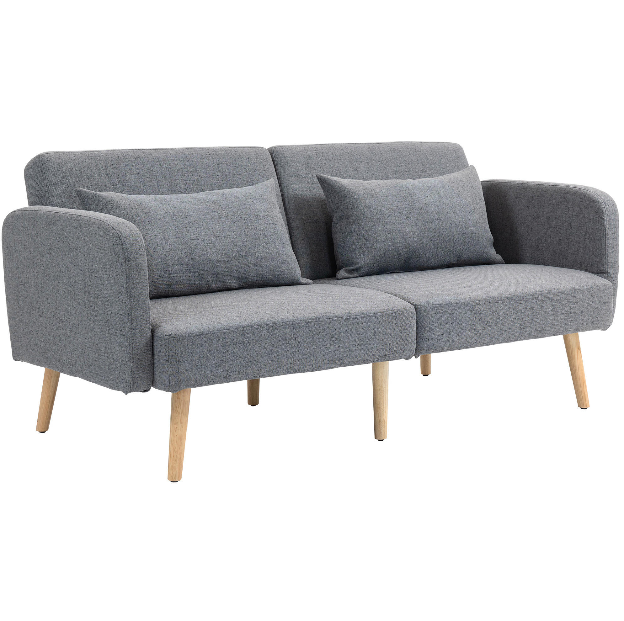 SCHLAFSOFA klappbar 170 cm Polyester Grau - Grau, Textil (170/80/83cm) - IVMEU