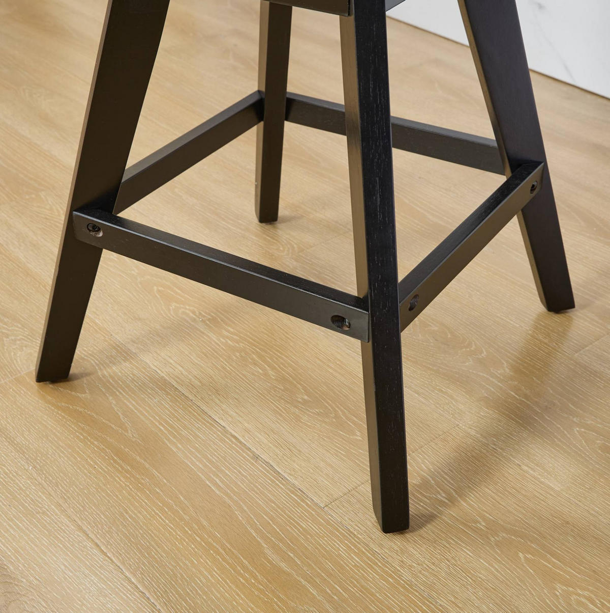 BARHOCKER drehbar 2er-Set Samt Schwarz - Schwarz, Metall (44.5/97.5/55cm) - Meubliv