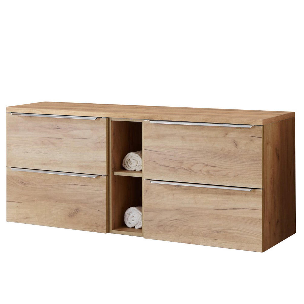 WASCHBECKENSCHRANK Toskana-56 - Braun, Holzwerkstoff (141/60/46cm) - Lomado