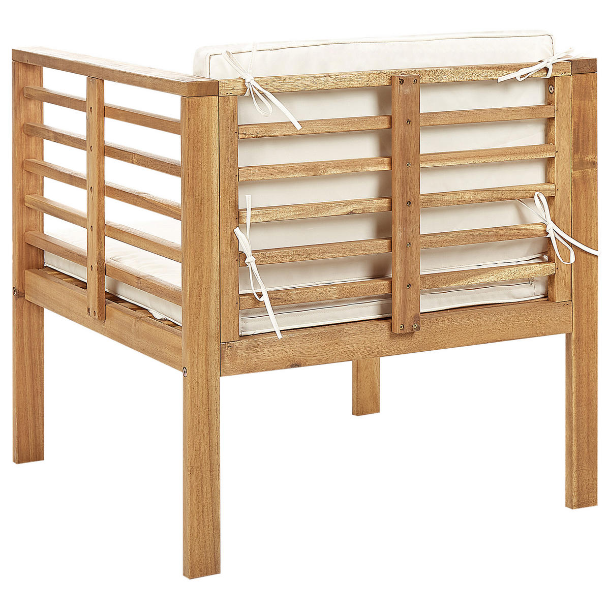 LOUNGE-SET 4-sitzer Akazienholz Cremeweiß Pacific - Creme, Holz - Beliani