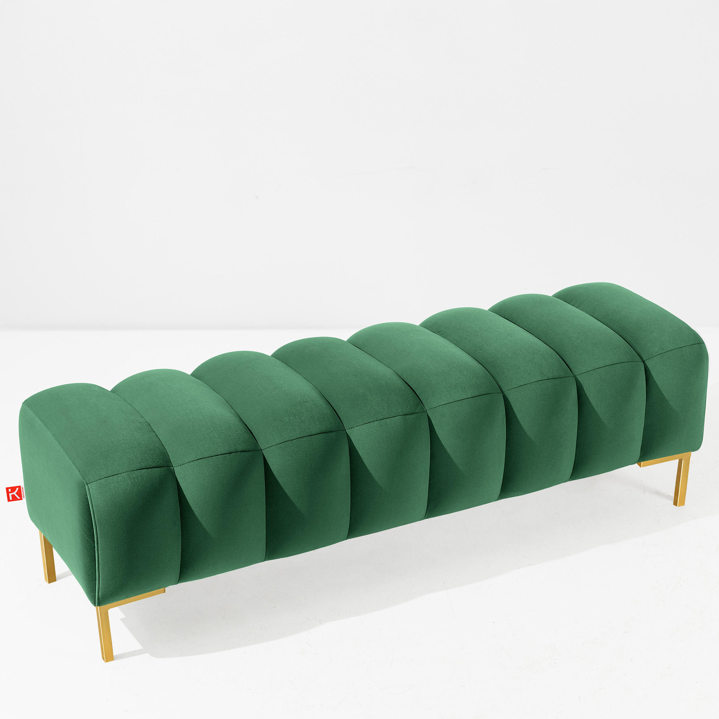 POLSTERBANK PECCO - Dunkelgrün, Holz (50/50/160cm) - KONSIMO®
