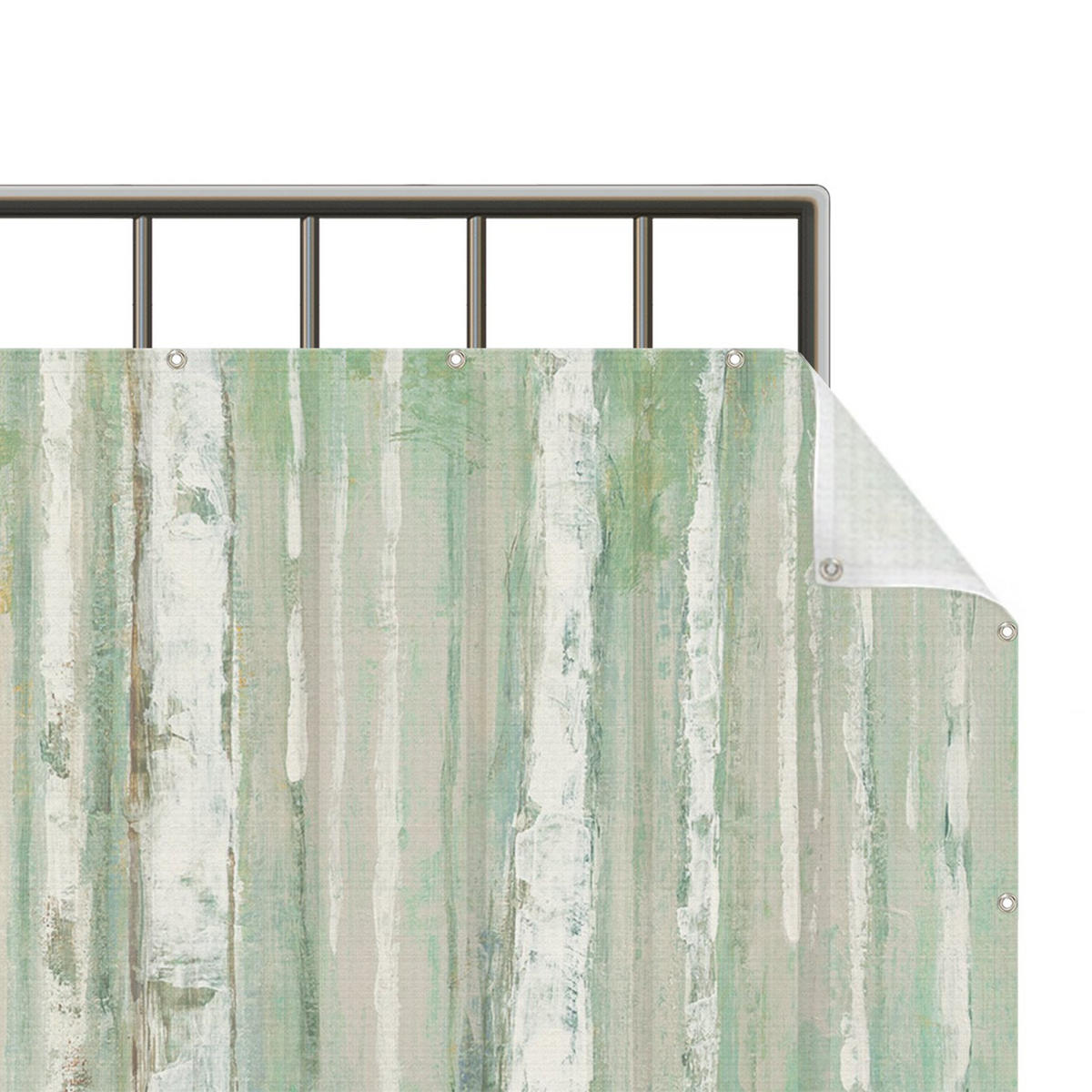 BALKON SICHTSCHUTZ Strahlende Buchen 600/75 cm - Grün, Kunststoff (600/75cm) - Bilderwelten