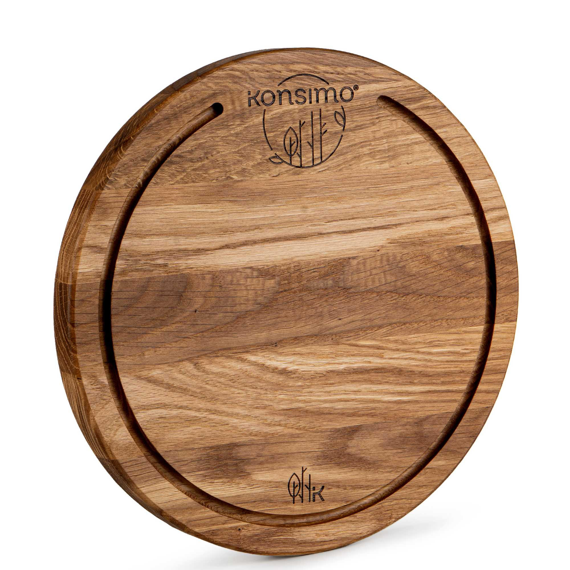 SCHNEIDEBRETT Holz Eiche geölt LESTE - Eichefarben, Holz (25/25cm) - KONSIMO®