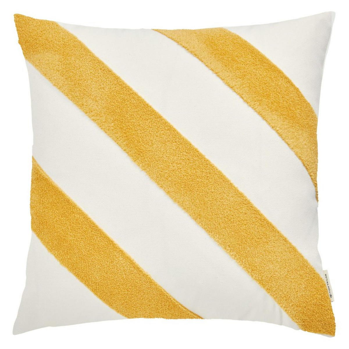 ZIERKISSENHÜLLE Diagonal gelb 45x45cm - Gelb, Textil (45/45cm) - Tom Tailor