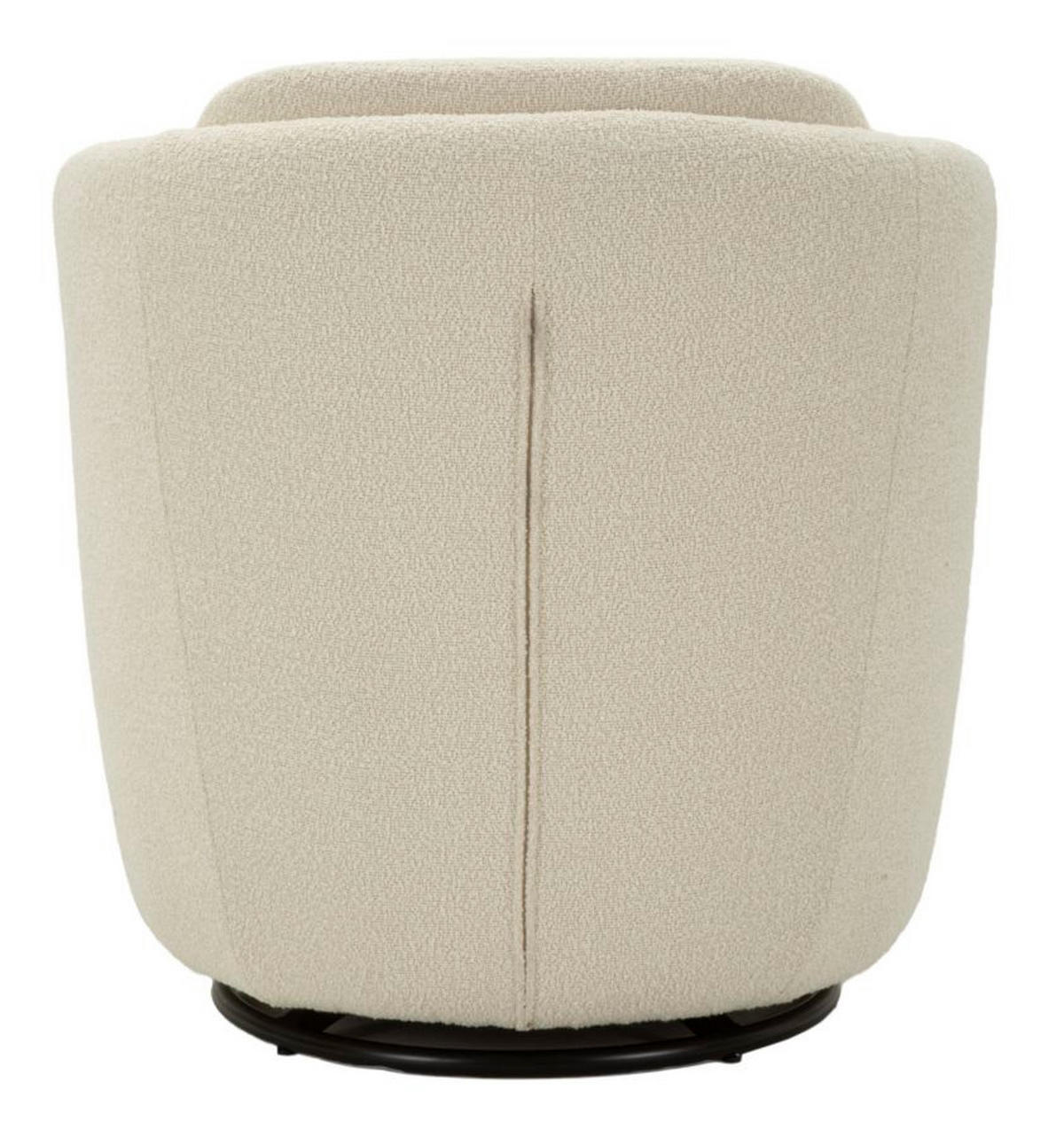 SESSEL Torino Swivel, cremefarben, Polyester, Eisen und Sperrholz, 70 x 72 x 75 cm - Creme, Holzwerkstoff/Kunststoff (70/75/72cm) - Mauro Ferretti