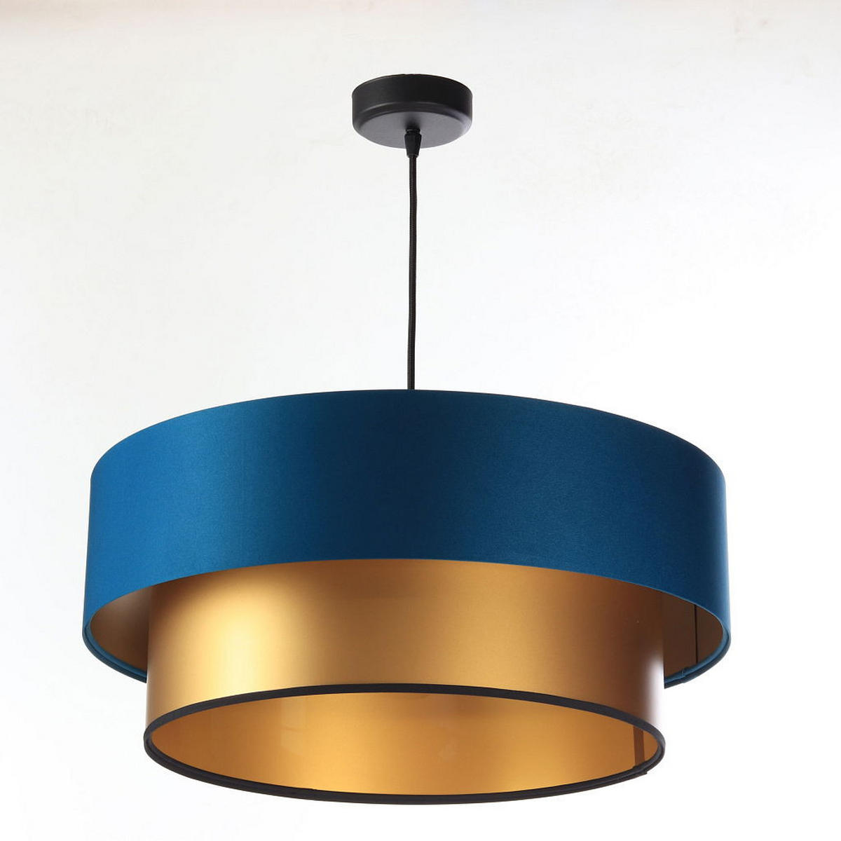 HÄNGELEUCHTE Blau 50/20 cm - Blau/Goldfarben, Kunststoff (50/1/20cm) - ONZENO