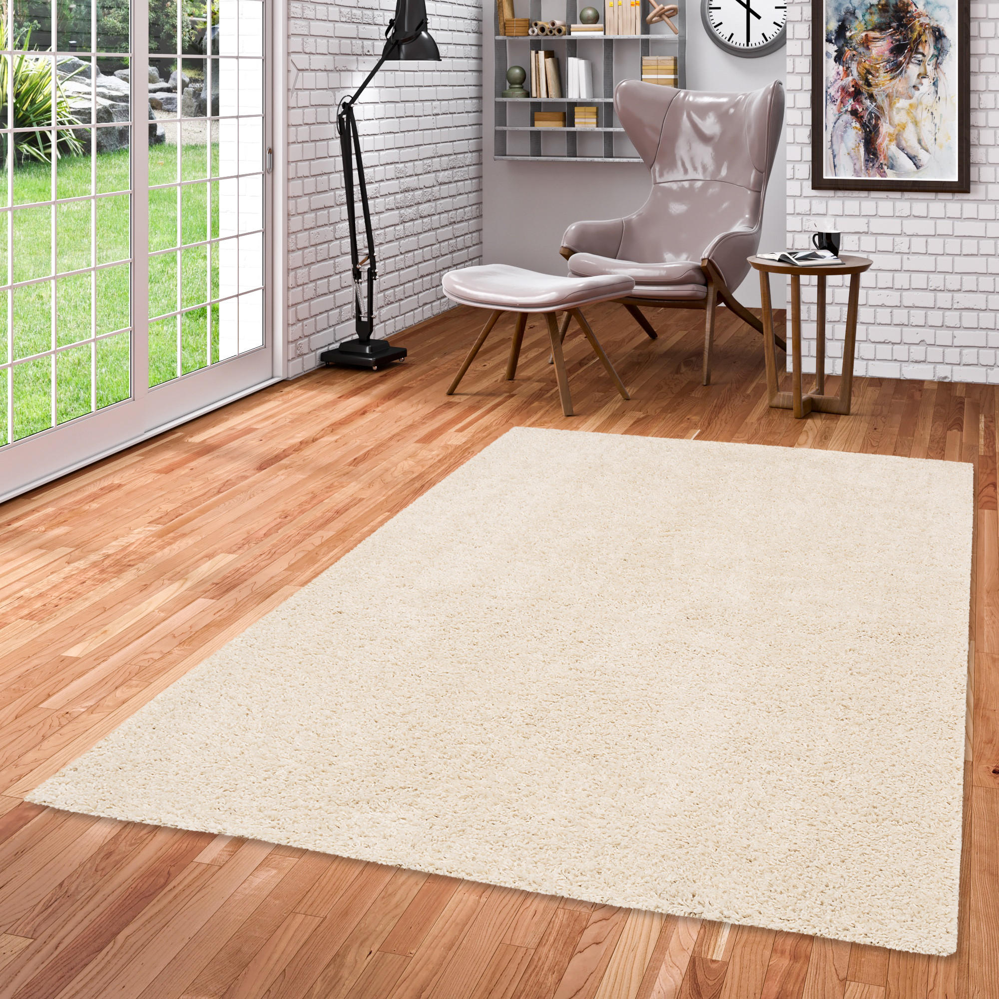 HOCHFLOR LANGFLOR SHAGGY TEPPICH FLUFFY - Beige, Textil (80/150cm) - Pergamon