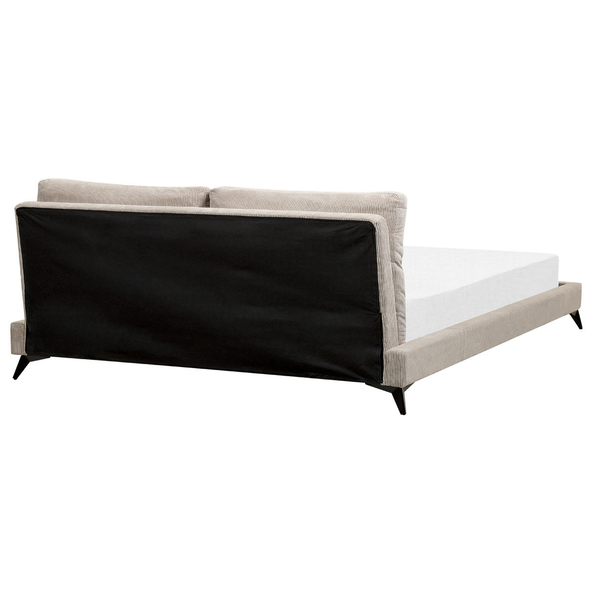 POLSTERBETT 180/200 cm Taupe Melle - Taupe, Naturmaterialien/Textil (180/200cm) - Beliani