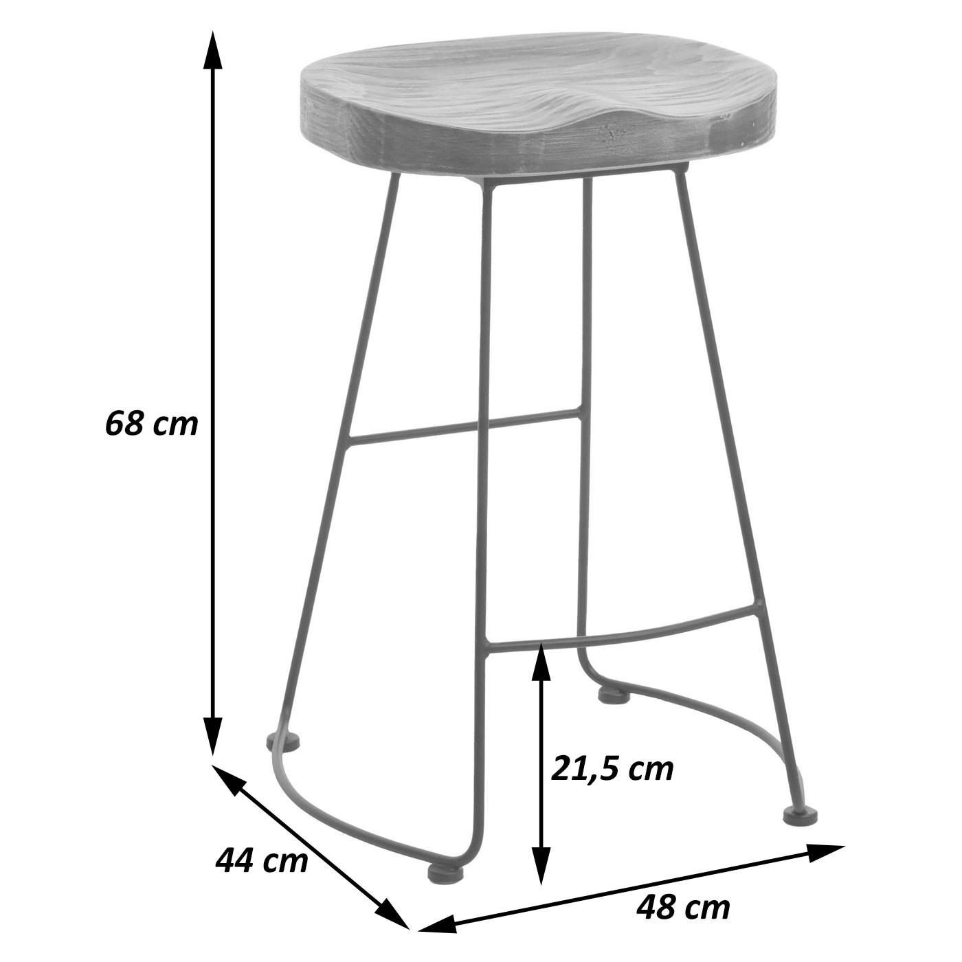 BARHOCKER Braun - Braun, Holz (48/68/44cm) - MCW