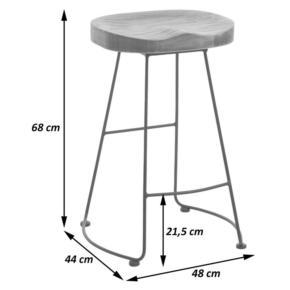 BARHOCKER Braun - Braun, Holz (48/68/44cm) - MCW