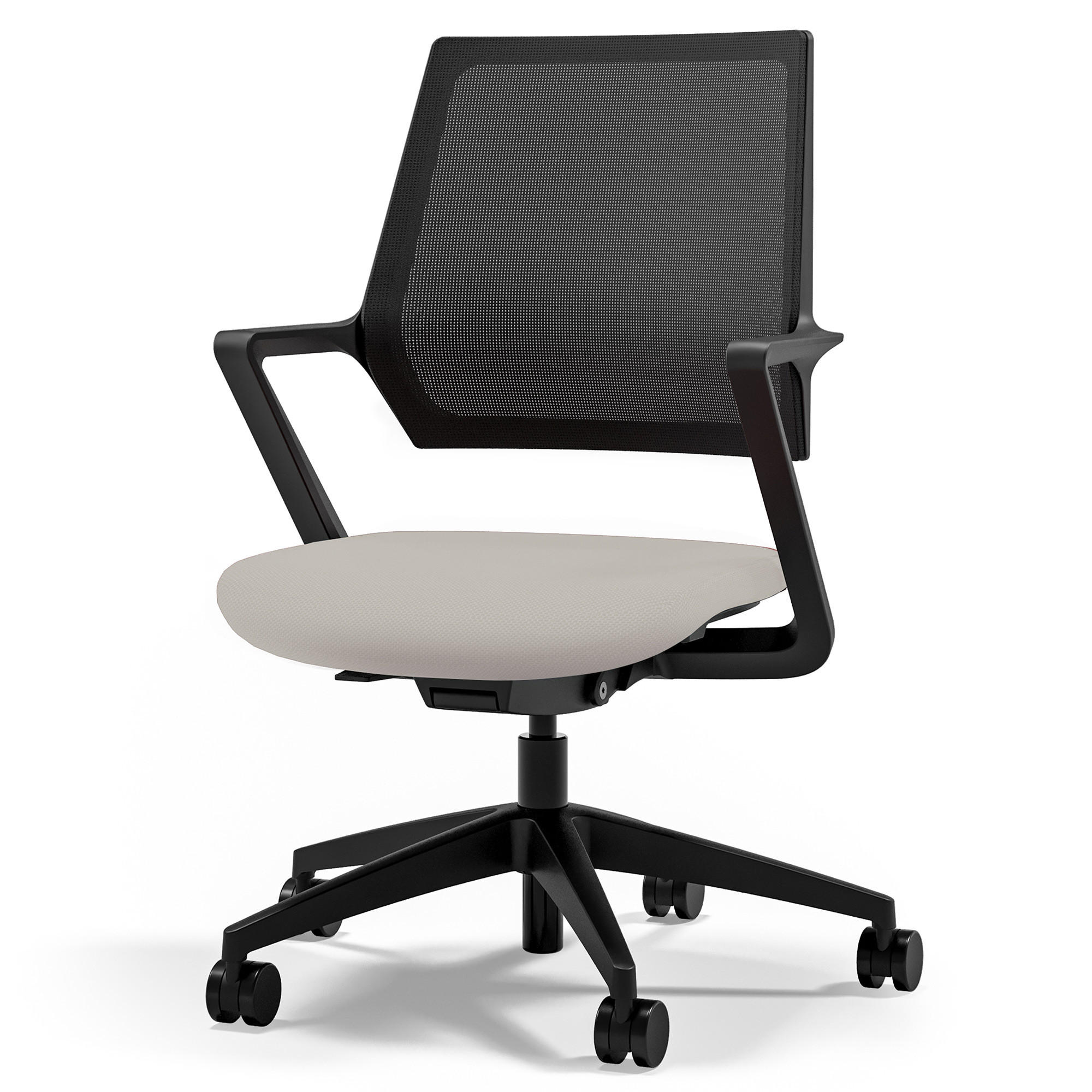 DREHSTUHL Ergonomischer Bürostuhl Asolo mit Netzrücken / Weiß Netzrücken für Luftzirkulation - Weiß, Textil (59.5/97.5/45cm) - ASSMANN