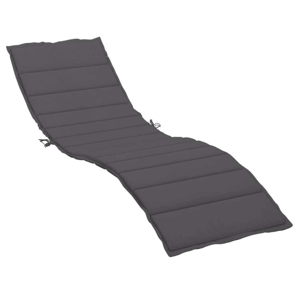 SONNENLIEGEN-AUFLAGE Anthrazit 200/70/3 Cm Oxford-Gewebe - Anthrazit, Textil (70/3/200cm) - vidaXL