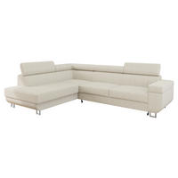 ECKSOFA Fonti Cord, Seite: Links - Beige, Holz/Textil (253/188cm) - MIRJAN24