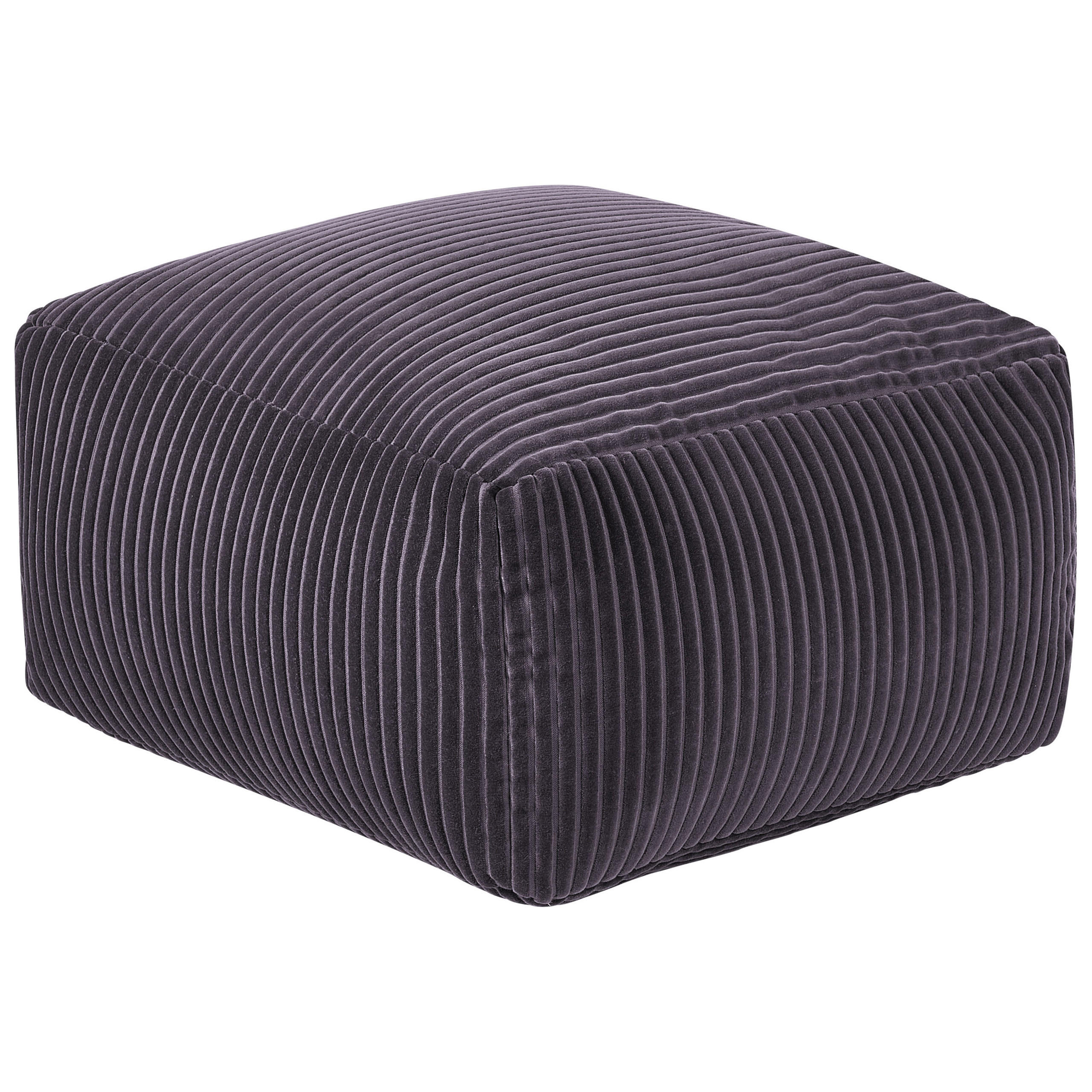 POUF Mukki 50/50/30 cm - Grau, Textil (50/30/50cm) - Beliani