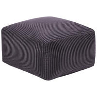 POUF Mukki 50/50/30 cm - Grau, Textil (50/30/50cm) - Beliani