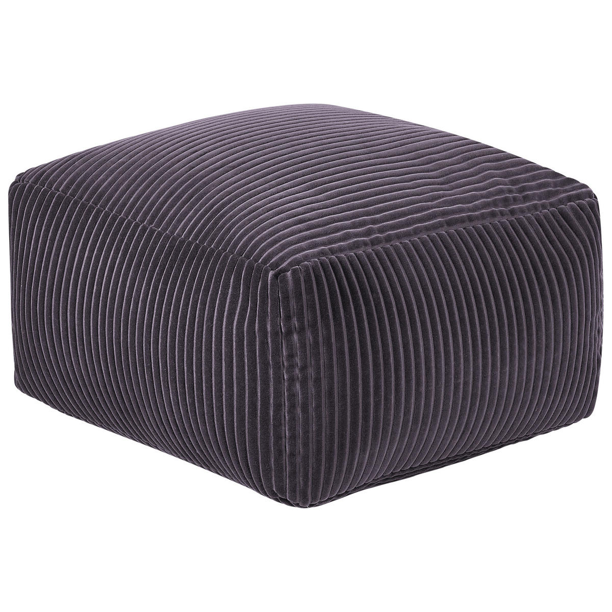 POUF Mukki 50/50/30 cm - Grau, Textil (50/30/50cm) - Beliani