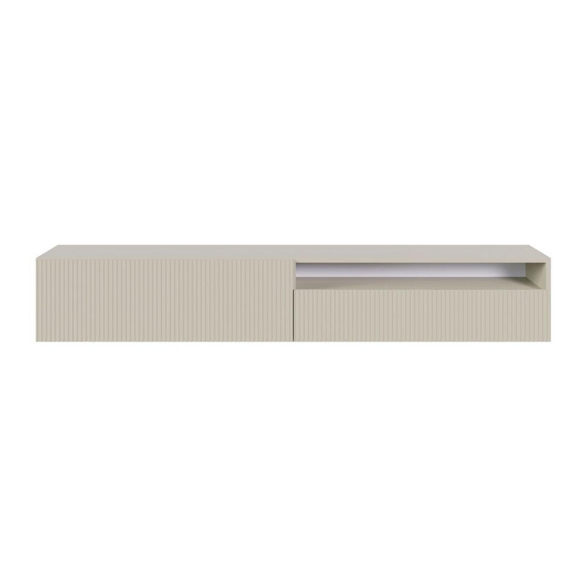 TV-HÄNGEBOARD Veldio Graubeige mit offenem Fach 175 cm - Greige, Holzwerkstoff (175/28.5/31.6cm) - Selsey