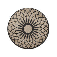 TEPPICH geflochten Kullar 140/140 cm - Beige, Naturmaterialien (140/140cm) - Beliani