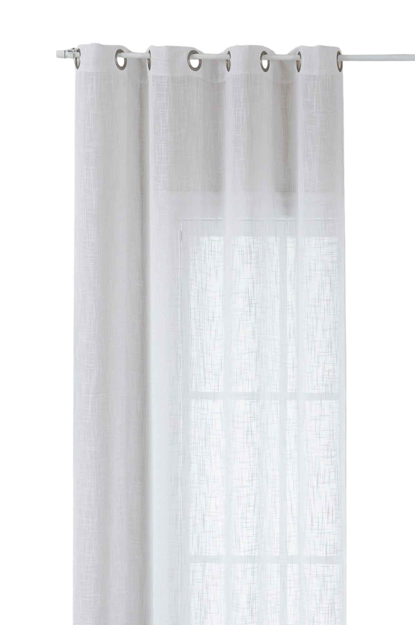 GARDINE SEOUL HxB 245x140 cm Weiß - Weiß, Textil (140/245cm) - Gardinenbox