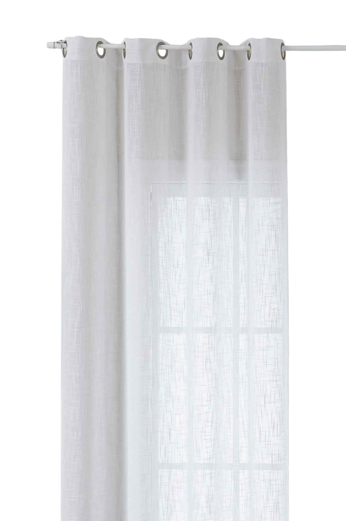 GARDINE SEOUL HxB 245x140 cm Weiß - Weiß, Textil (140/245cm) - Gardinenbox