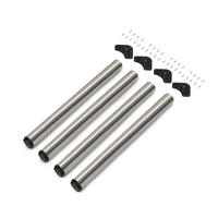 TISCHBEINE, Durchmesser 60mm, H 830mm, Stahl, Nickel satiniert 4er-set - Silberfarben, Metall (14.2/83/14.2cm) - EMUCA