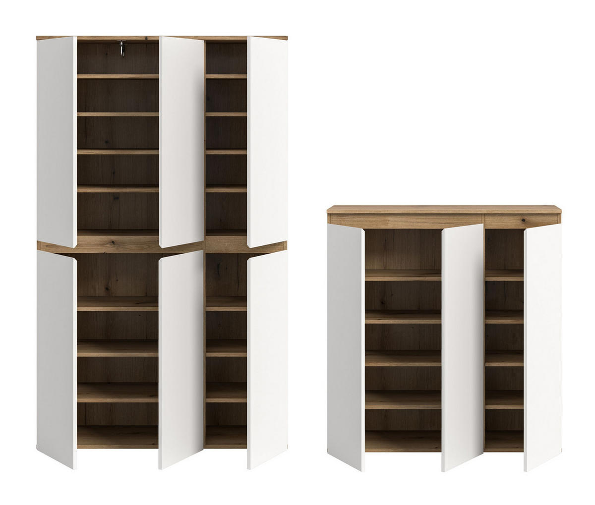 UNIVERSALSCHRANK SCARPA (B/H/T: ca. 235/175/37 cm) in Evoke Oak Nachbildung/weiß - Eichefarben, Holzwerkstoff (235/175/37cm)