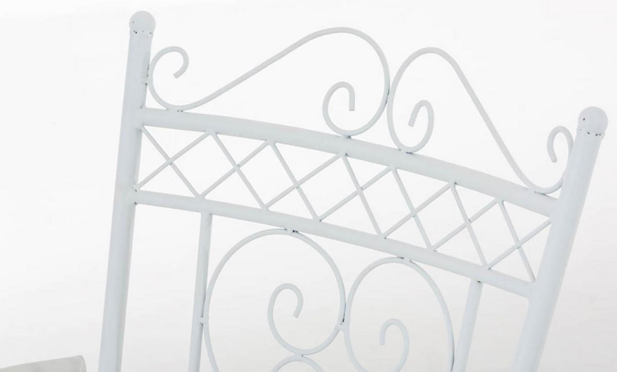 GARTENSTUHL 2er Set Metall weiß - Weiß, Metall (48/88/60cm) - CLP