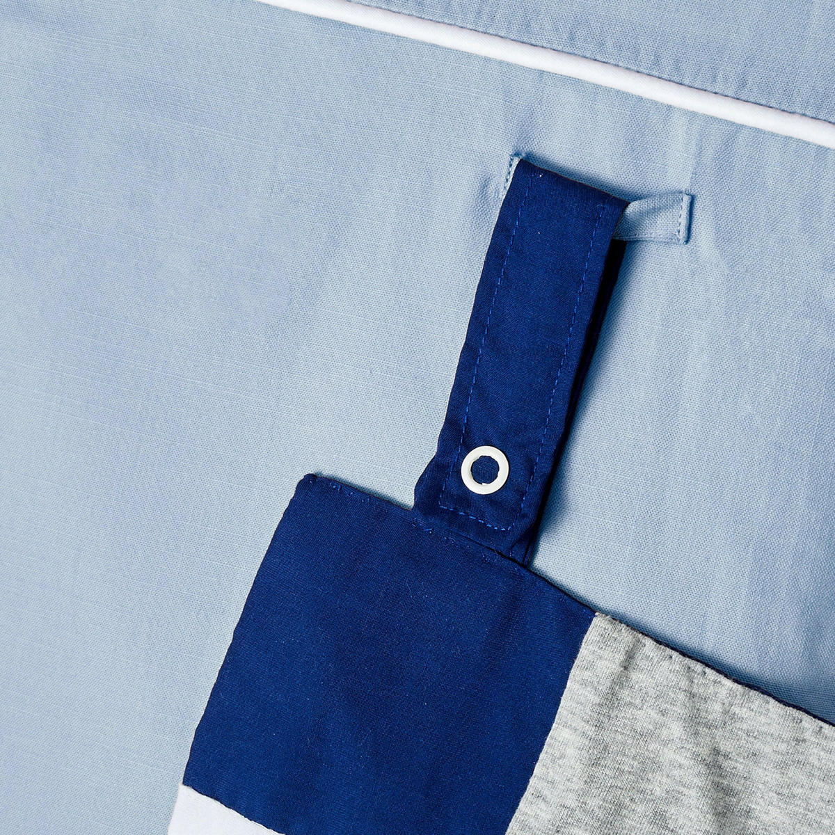 BETTNESTCHEN Blau Grau - Grau, Textil (215/47cm) - nordic coast company