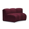 SOFAELEMENT Chenille Stoff Rot - Bordeaux/Schwarz, Holzwerkstoff/Kunststoff (147/70/89cm) - Makamii